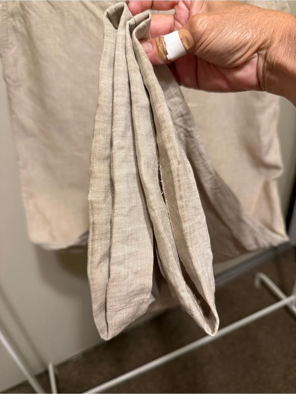 Faconnable Men's Beige Linen Blend Pants size 35